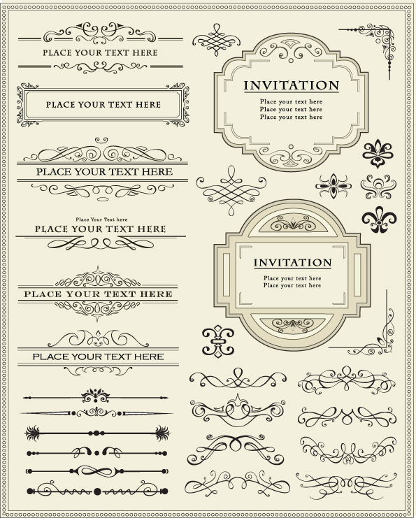 free vector Europeanstyle lace border 01 vector